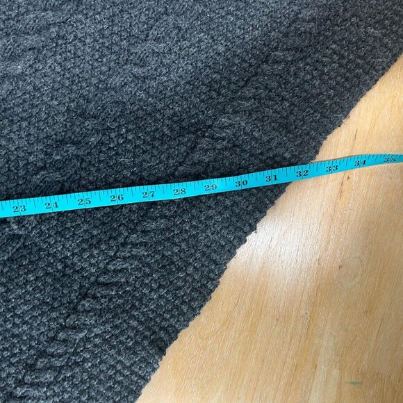 Inis Crafts Aran Crafts Poncho M/L Gray 100% Merino Wool Knit Fisherman Irish - Picture 9 of 10